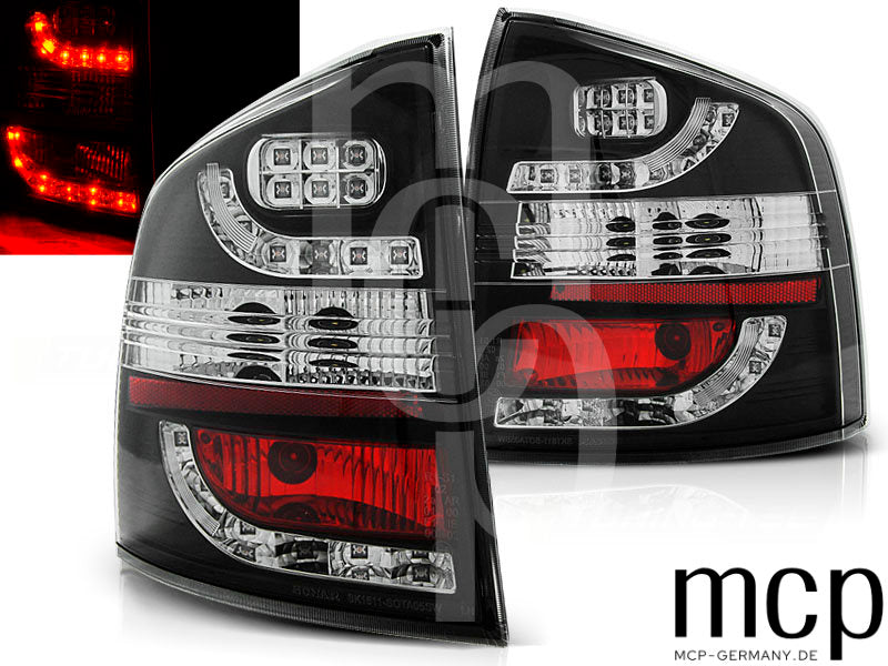 LED Rückleuchten Set für Skoda Octavia 2 (1Z) Kombi (2004 bis 2012) in Schwarz