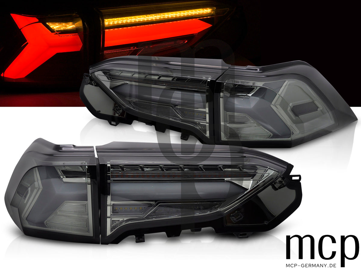Voll LED Lightbar Rückleuchten Set für Toyota RAV4 (ab 2019) in Smoke mit Dynamischem Blinker