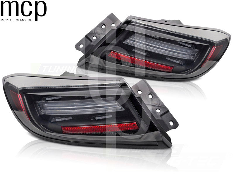 LED Lightbar Rückleuchten Set für Toyota GR86 (ab Modelljahr 2021) in Schwarz/Klar mit Dynamischem Blinker
