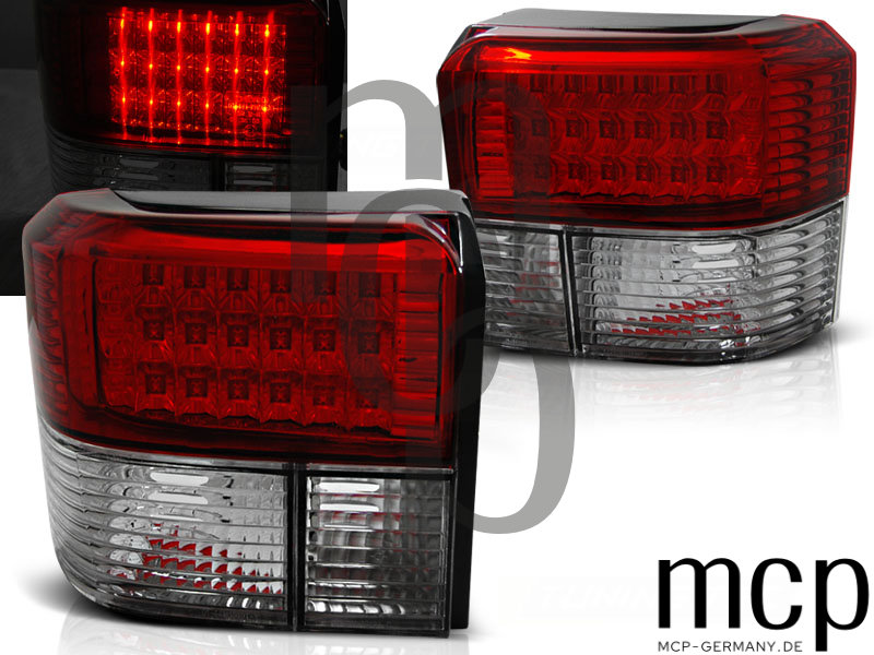 LED Rückleuchten Set für VW T4 (09/90 bis 08/03) in Rot/Klar