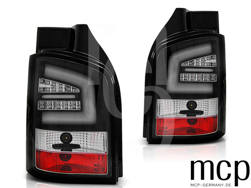 LED Lightbar Rückleuchten Set für VW T5 (05/03 bis 10/09) in Schwarz