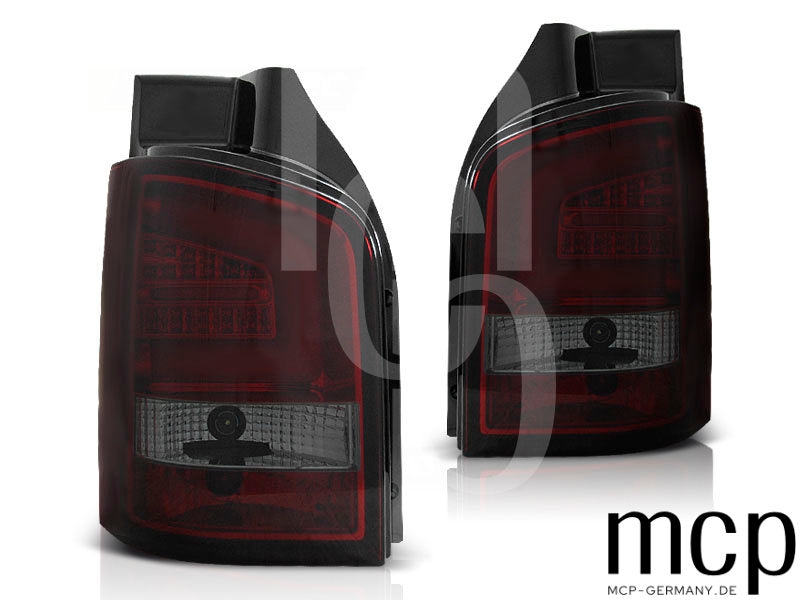 LED Lightbar Rückleuchten Set für VW T5 (05/03 bis 10/09) in Rot/Smoke