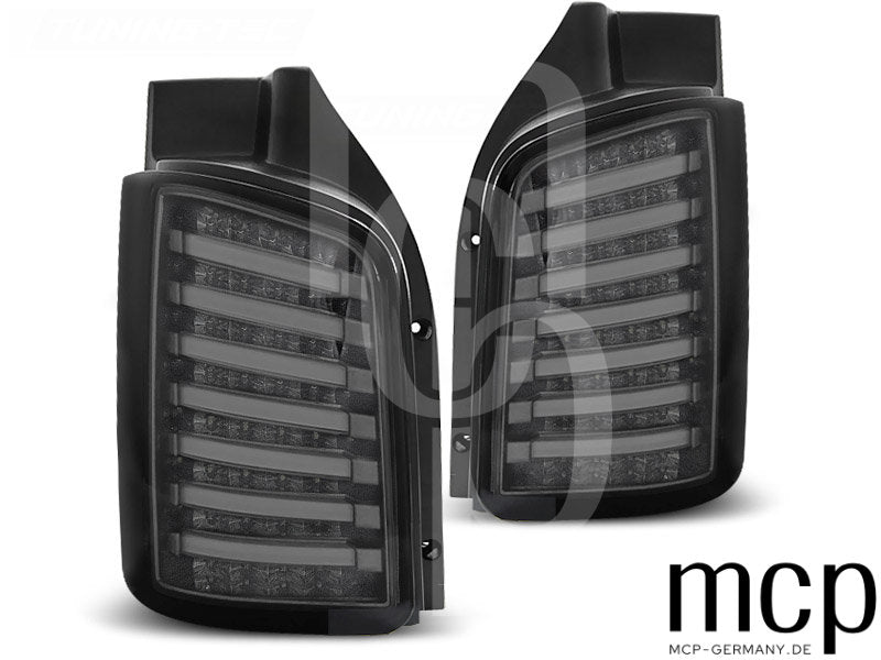 Voll LED Lightbar Rückleuchten Set für VW T5 (05/03 bis 06/15) in Smoke