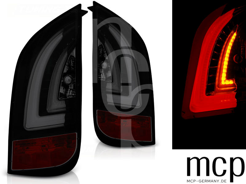 LED Lightbar Rückleuchten Set für VW UP! (03/11 bis 2021) und Skoda Citigo (12/11 bis 2021) in Smoke