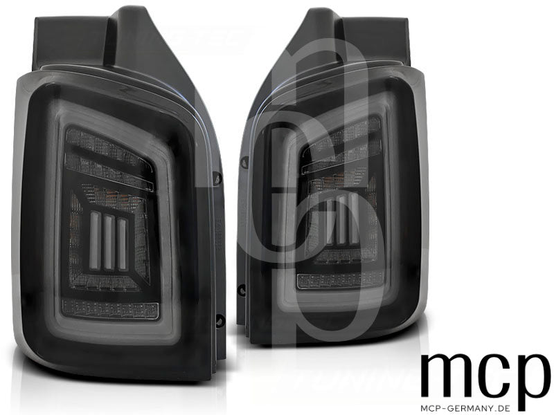 Voll LED Lightbar Rückleuchten Set für VW T5 (05/03 bis 06/15) in Smoke