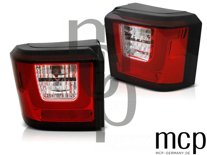 LED Lightbar Rückleuchten Set für VW T4 (09/90 bis 08/03) in Rot/Klar