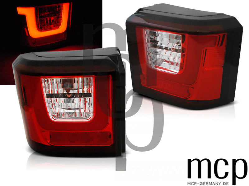 LED Lightbar Rückleuchten Set für VW T4 (09/90 bis 08/03) in Rot/Klar