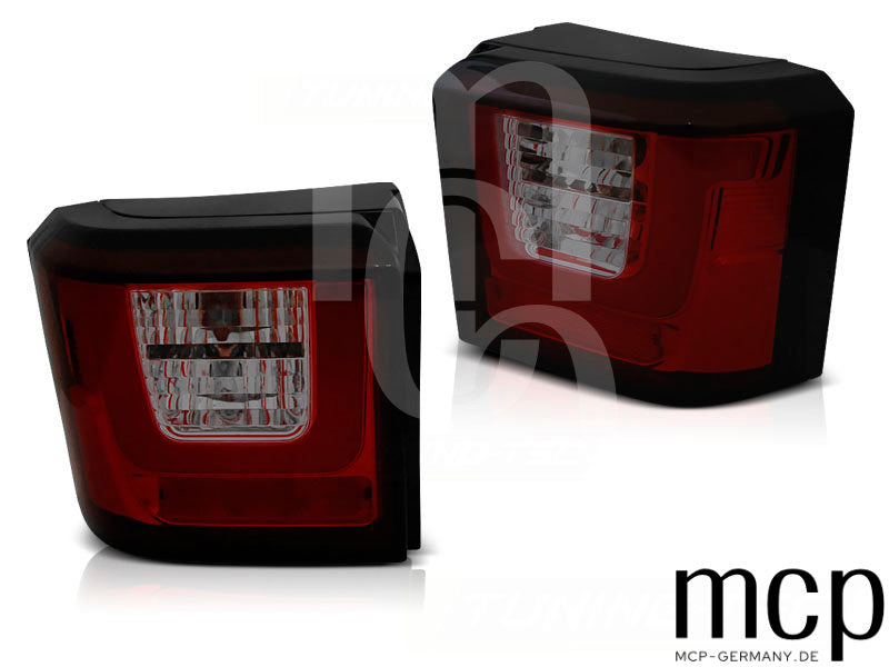 LED Lightbar Rückleuchten Set für VW T4 (09/90 bis 08/03) in Rot/Smoke