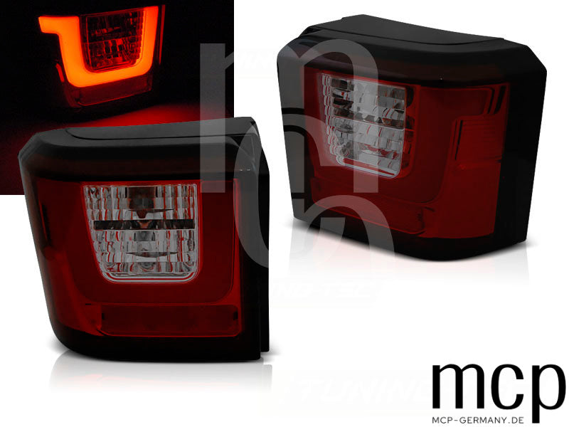 LED Lightbar Rückleuchten Set für VW T4 (09/90 bis 08/03) in Rot/Smoke