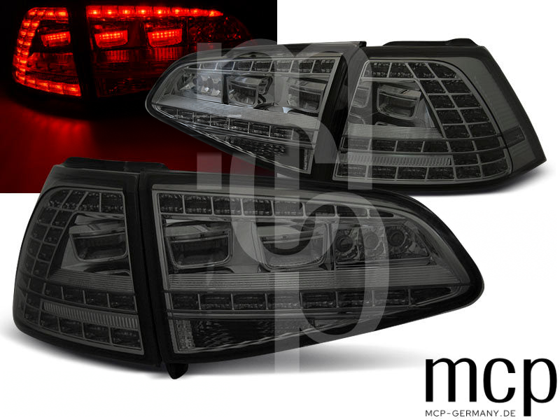 LED Rückleuchten Set für VW Golf 7 (VII) Schrägheck (08/12 bis 02/17) in Smoke mit Dynamischem Blinker – Produktübersicht