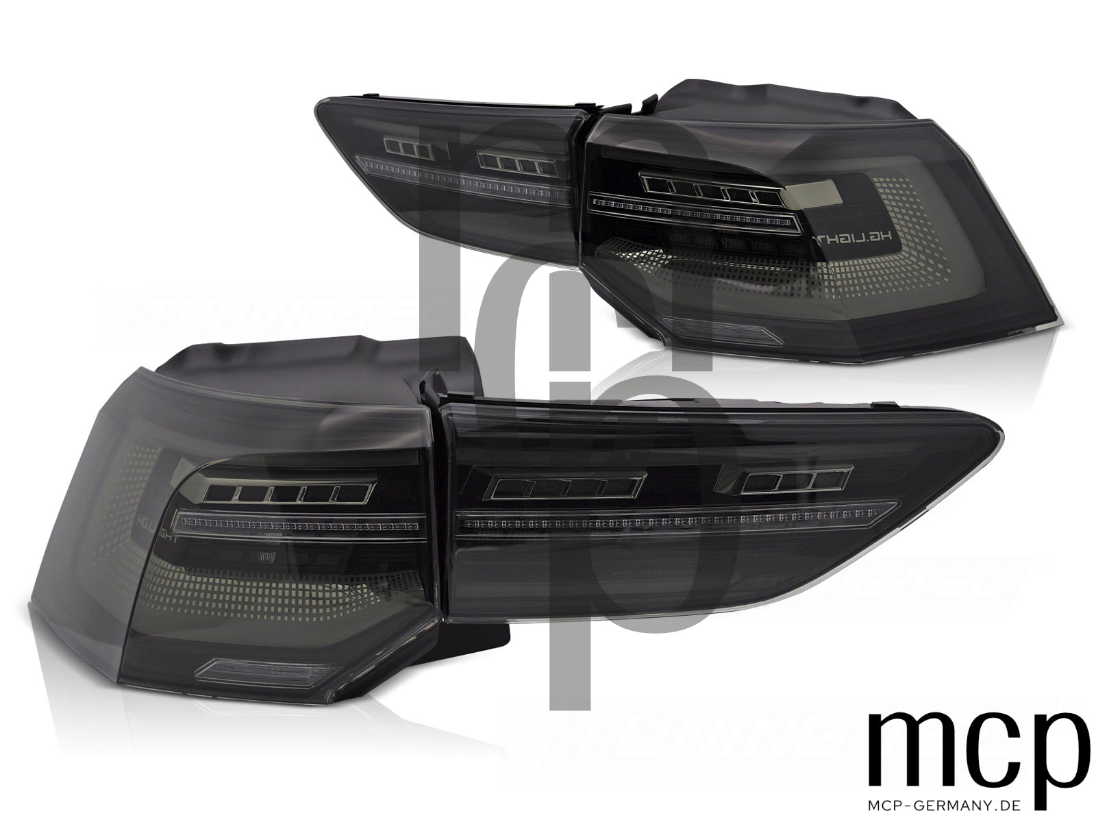 Voll LED Rückleuchten Set für VW Golf 8 Hatchback (2019 bis 2024) in Smoke mit Dynamischem Blinker