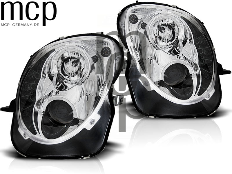 LED Tagfahrlicht Scheinwerfer Set für Alfa Romeo MiTo (2008 bis 2019) in Chrom