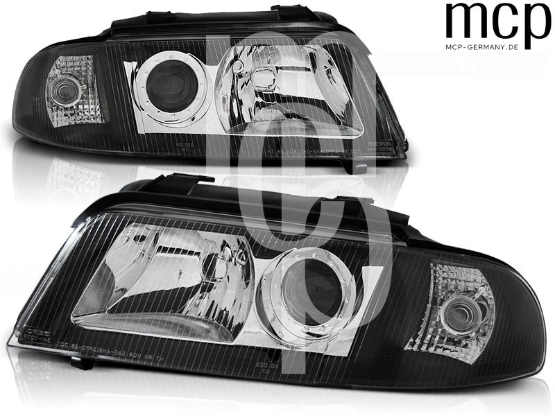 Scheinwerfer Set für Audi A4 (01/1999 bis 11/2000) in Schwarz