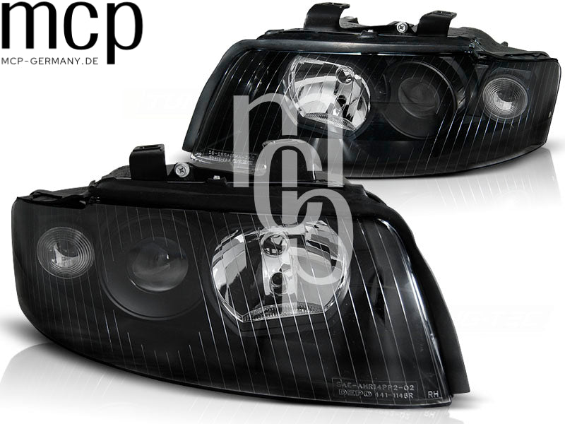 Scheinwerfer Set für Audi A4 B6 (10/2000 bis 10/2004) in Schwarz