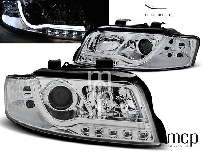 LPAU87 – Scheinwerfer-Set mit Detail der LED-Lichtleiste