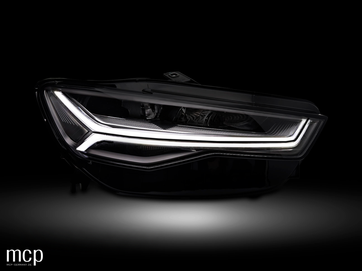Voll LED Scheinwerfer Set für Audi A6 C7 Limousine (2014 bis 2018) mit LED Tagfahrlicht – Ansicht 2