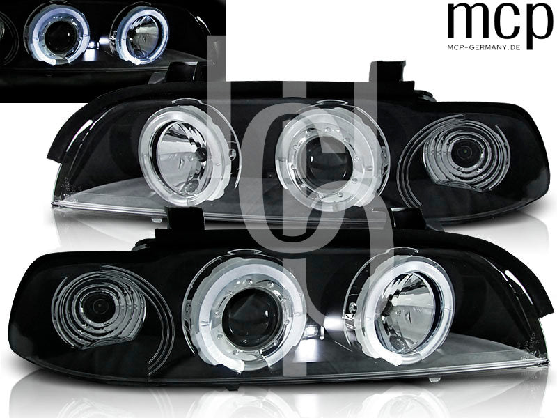 BMW 5er E39 Scheinwerfer LPBM16 – Angel Eyes und Frontansicht