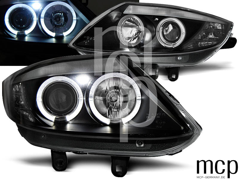 Angel Eyes Scheinwerfer Set für BMW Z4 E85 E86 (2002 bis 2008) in Schwarz – Hauptansicht