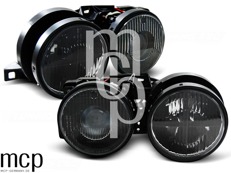 Scheinwerfer Set für BMW 3er E30 (11/1982 bis 06/1994) in Schwarz