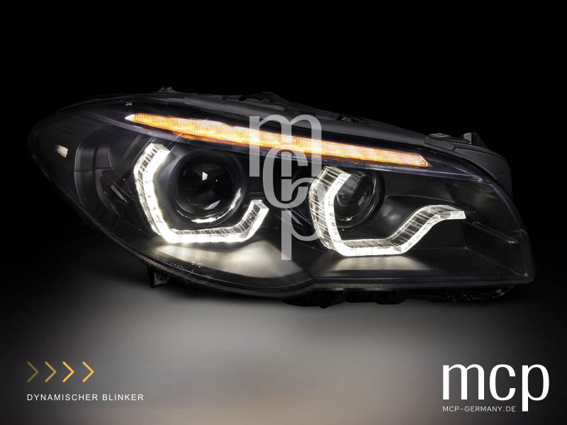 BMW 5er F10/F11 LPBMN4 – Angel Eyes und dynamischer Blinker eingeschaltet