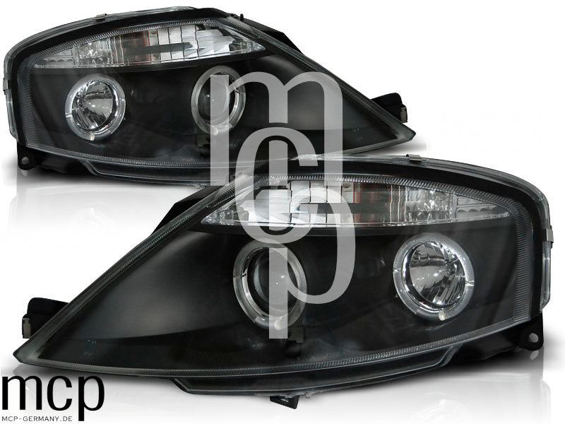 Angel Eyes Scheinwerfer Set für Citroën C3 (03/2002 bis 2009) in Schwarz – Scheinwerferpaar