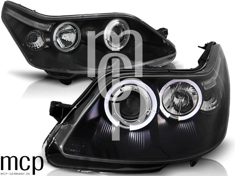 Angel Eyes Scheinwerfer Set für Citroën C4 (2004 bis 2010) in Schwarz – Scheinwerferpaar