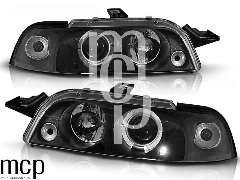 Angel Eyes Scheinwerfer Set für Fiat Punto 1 (11/1993 bis 09/1999) in Schwarz
