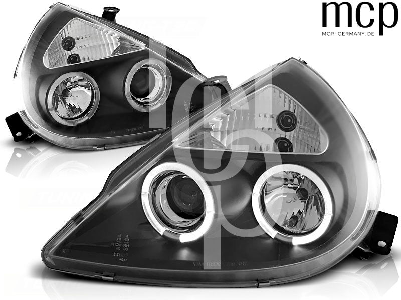 Angel Eyes Scheinwerfer Set für Ford KA (11/1996 bis 2008) in Schwarz