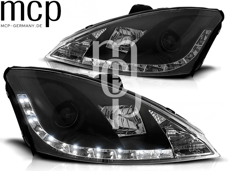Scheinwerfer Set für Ford Focus (11/2001 bis 10/2004) in Schwarz