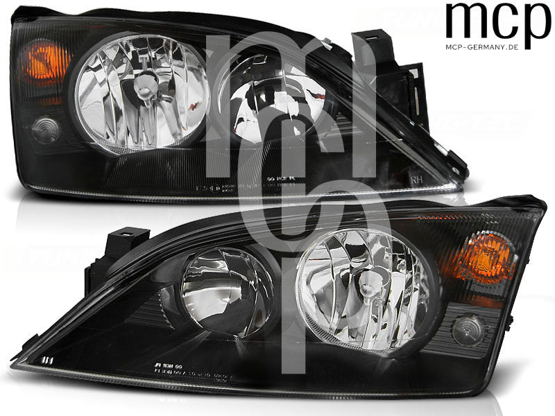 Scheinwerfer Set für Ford Mondeo MK3 (2000 bis 2007) in Schwarz