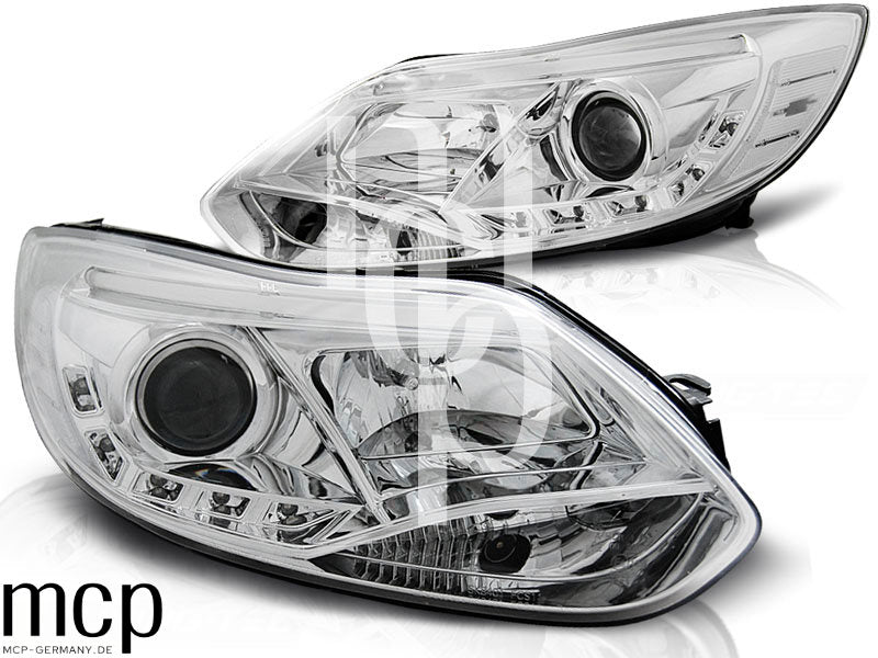 Scheinwerfer Set für Ford Focus MK3 (2011 bis 10/2014) in Chrom