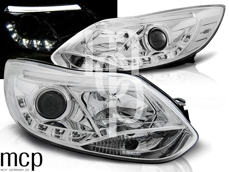 Scheinwerfer Set für Ford Focus MK3 (2011 bis 10/2014) in Chrom