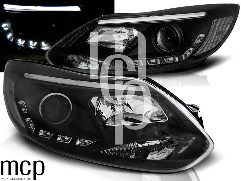 Scheinwerfer Set für Ford Focus MK3 (2011 bis 10/2014) in Schwarz – Weitere Produktansicht