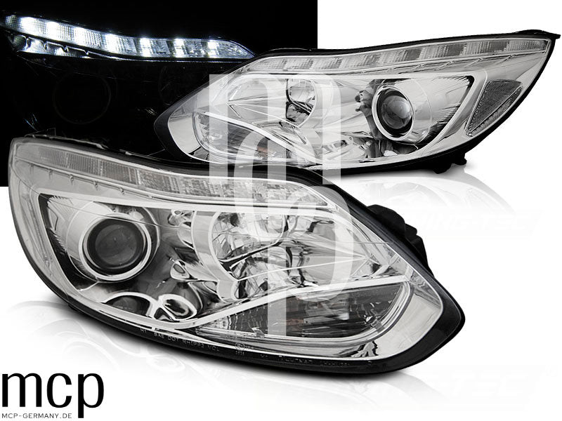 Scheinwerfer Set für Ford Focus MK3 (2011 bis 10/2014) in Chrom