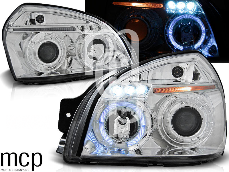 Angel Eyes Scheinwerfer Set für Hyundai Tucson (07/2004 bis 2010) in Chrom – LPHU01 – Titelmotiv