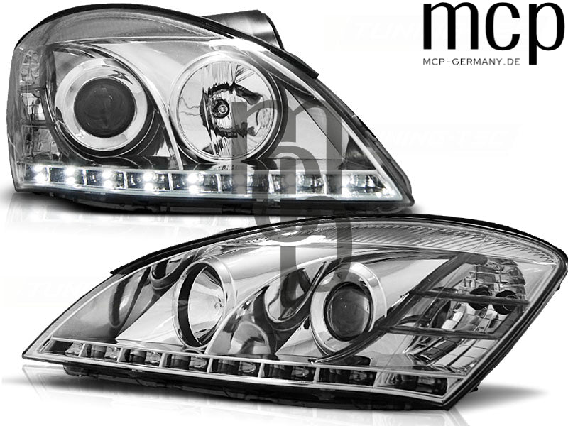 Scheinwerfer Set für Kia Ceed (09/2006 bis 08/2009) in Chrom