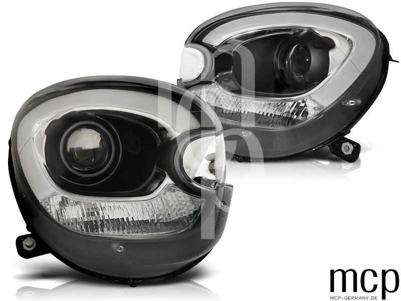 Scheinwerfer Set für BMW Mini (Cooper) R60 R61 Countryman (2010 bis 2016) in Schwarz