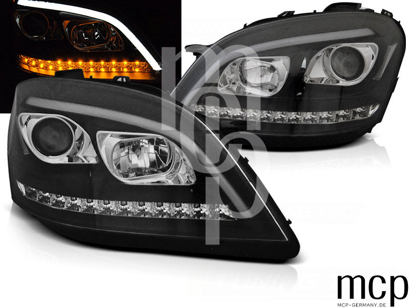 Scheinwerfer Set für Mercedes W164 ML M-Klasse (2005 bis 2007) in Schwarz