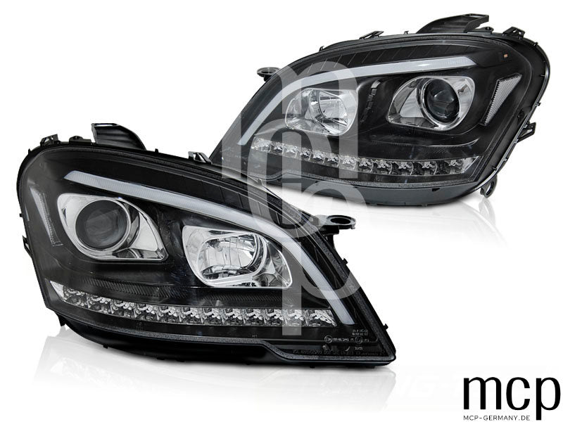 Scheinwerfer Set für Mercedes W164 ML M-Klasse (2009 bis 2011) in Schwarz