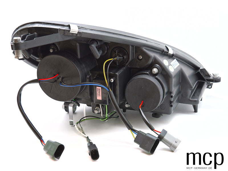 Xenon Scheinwerfer Set für Mercedes R171 SLK (2004 bis 2011) in Schwarz – Rückansicht