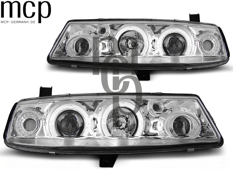 Angel Eyes Scheinwerfer Set für Opel Calibra (09/1990 bis 06/1997) in Chrom