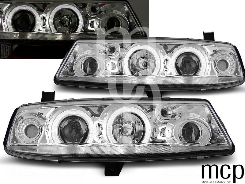 Angel Eyes Scheinwerfer Set für Opel Calibra (09/1990 bis 06/1997) in Chrom