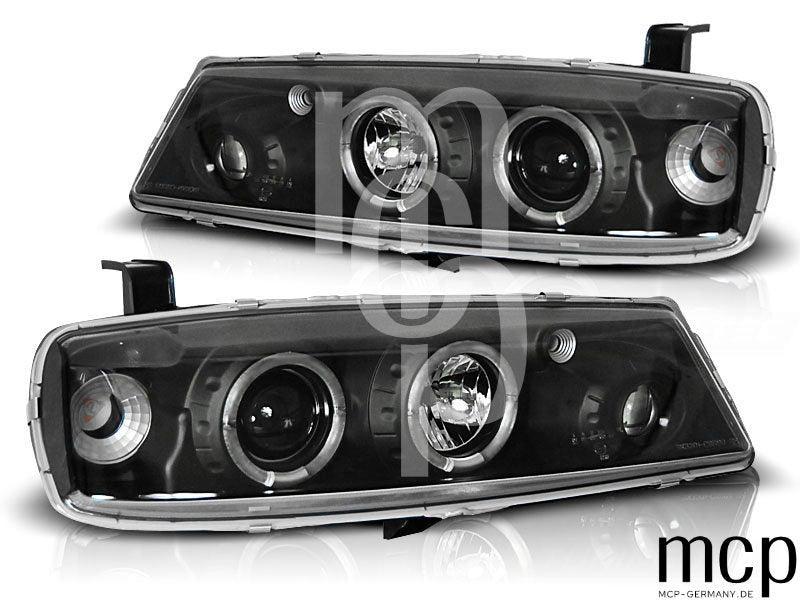 Angel Eyes Scheinwerfer Set für Opel Calibra (1990 bis 1997) in Schwarz