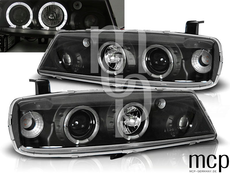 Angel Eyes Scheinwerfer Set für Opel Calibra (1990 bis 1997) in Schwarz