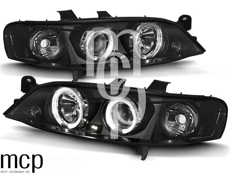 Angel Eyes Scheinwerfer Set für Opel Vectra B (11/1995 bis 12/1998) in Schwarz