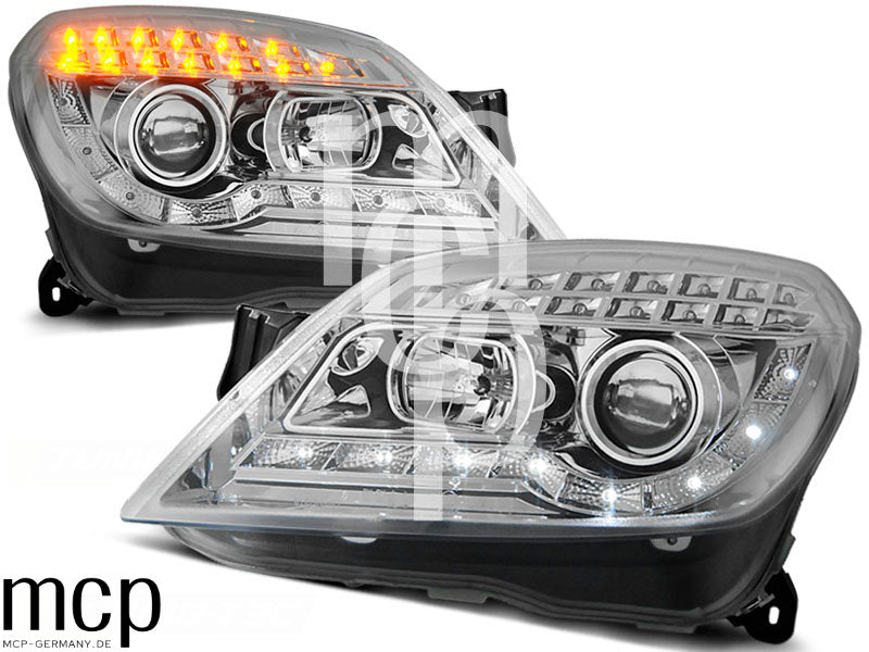 LED Scheinwerfer Set für Opel Astra H (03/2004 bis 2010) in Chrom