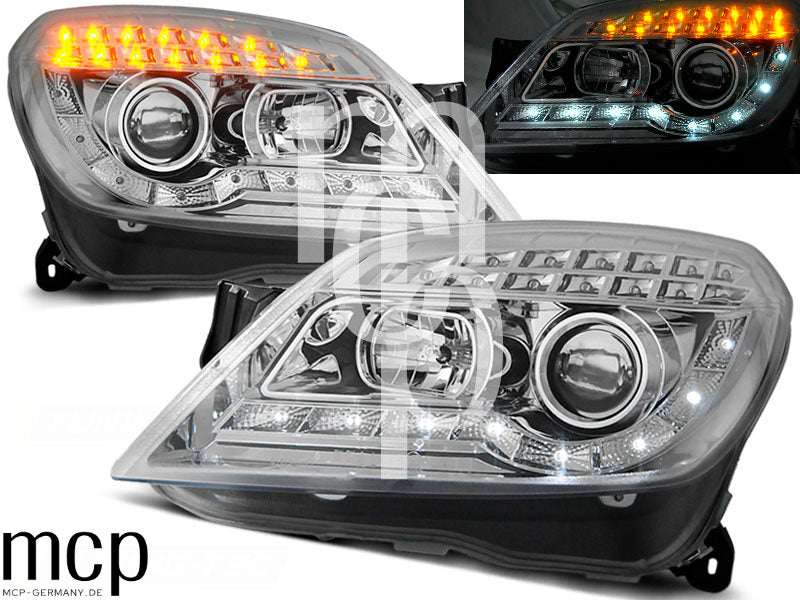 LED Scheinwerfer Set für Opel Astra H (03/2004 bis 2010) in Chrom