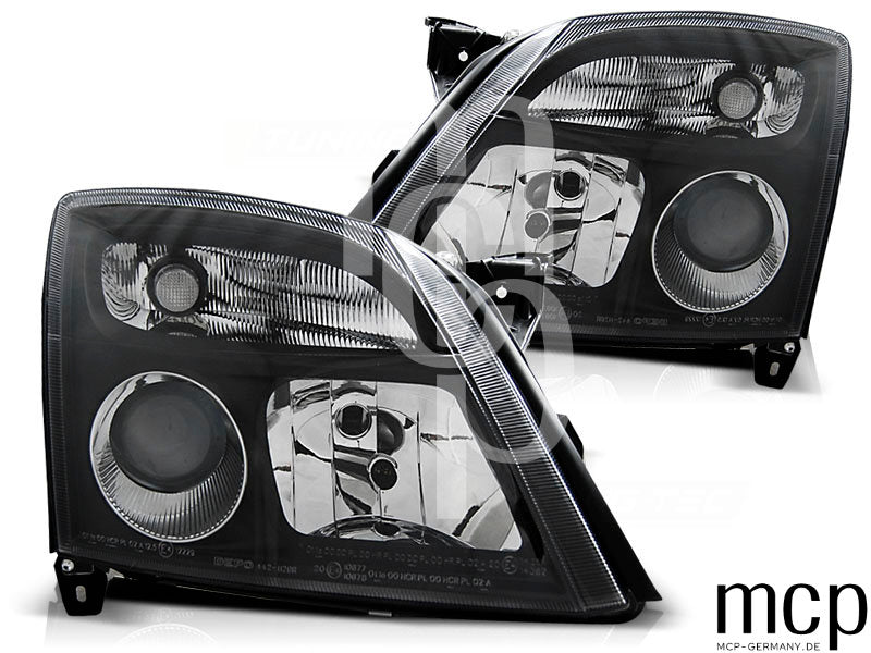 Scheinwerfer Set für Opel Vectra C (04/2002 bis 08/2005) in Schwarz
