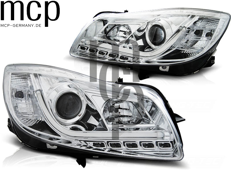 LED Tagfahrlicht Scheinwerfer Set für Opel Insignia (2008 bis 2012) in Chrom