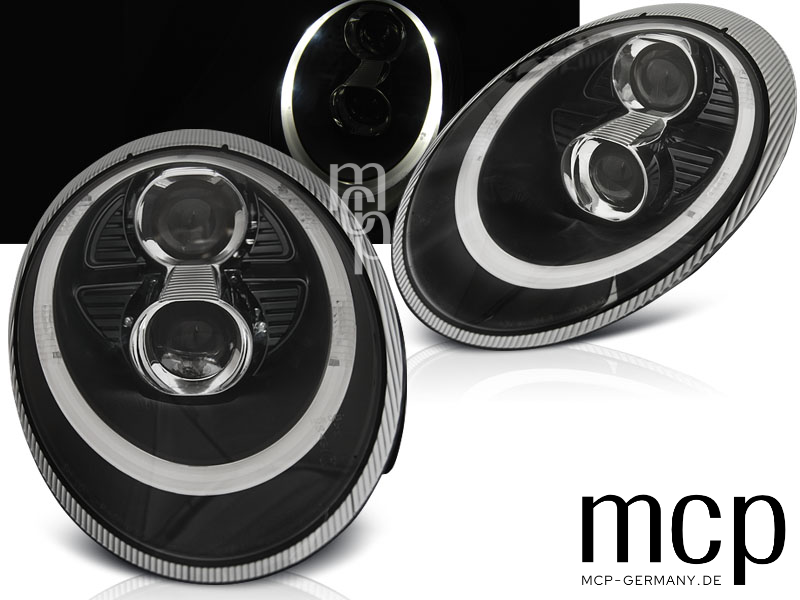 Porsche 911 997 Xenon LED Scheinwerfer Set Schwarz D2S 2004–2008